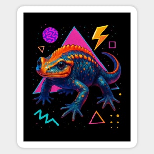 Retro Neon Chinese Emperor Newt Magnet